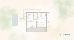 a floor plan of a house at Casa Vela by Rent All Como in Sala Comacina