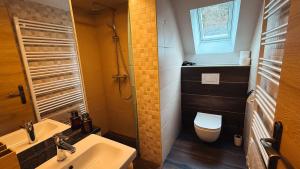 Koupelna v ubytování Apartments Mala Korita Soče