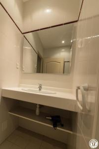 a bathroom with a sink and a mirror at Fuji in Pibrac +12 photos