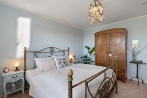 Postel nebo postele na pokoji v ubytování Ferienwohnung Panorama - Suite