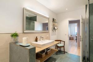 Baðherbergi á Ferienwohnung Panorama - Suite