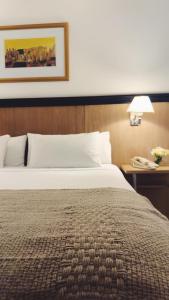 Cama ou camas em um quarto em Argentino Hotel