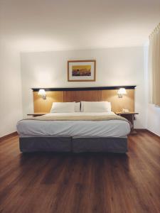 Cama ou camas em um quarto em Argentino Hotel