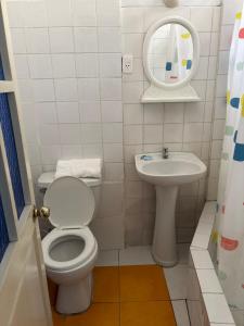 Koupelna v ubytování Hospedaje Felícita