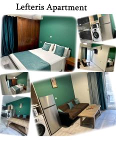 Postel nebo postele na pokoji v ubytování Lefteris Apartment