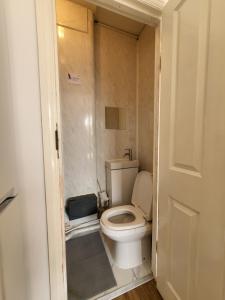 a bathroom with a toilet in a small room at Marvellous property for 8 people in Battersea - Zone 1, 3 min walking from the main Station in London