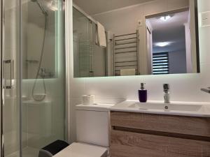 Ένα μπάνιο στο Edificio Claro Solar - Moderno Apartamento Centro Temuco