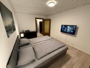 TV a/nebo společenská místnost v ubytování Pension Engin