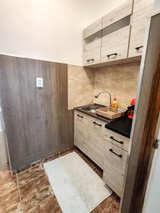 A kitchen or kitchenette at Komáromi Vendégház Erdőhorváti