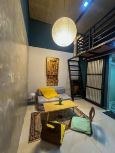 Postel nebo postele na pokoji v ubytování Stylish Loft Near Masa San Juan