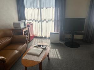 TV a/nebo společenská místnost v ubytování Katsuura Seaside Hotel