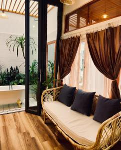 Posezení v ubytování Dốc Garden Homestay Đà Lạt