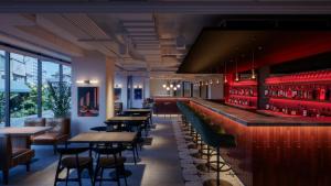Ο χώρος του lounge ή του μπαρ στο Quintessa Hotel Hiroshima Kanayamacho
