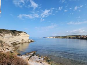 Una vista de un cuerpo de agua con una playa. en Casa MedeFaby, en S'Archittu 34 fotos más