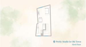 Půdorys ubytování Pretty Studio in Old Town by Rent All Como