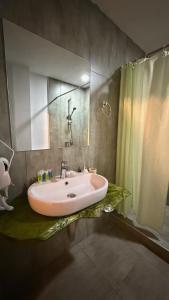 Koupelna v ubytování Hotel Ailama Mestia
