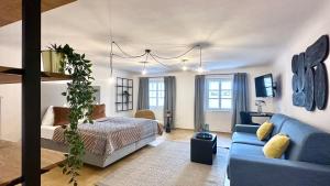 Posteľ alebo postele v izbe v ubytovaní Hotel Krone 1512