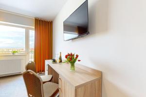 TV a/nebo společenská místnost v ubytování hotel Galica