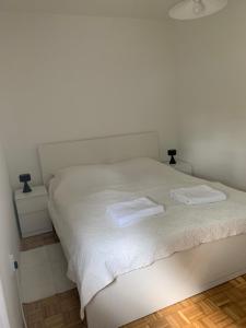 Ένα ή περισσότερα κρεβάτια σε δωμάτιο στο Apartman Sopia