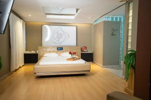 Krevet ili kreveti u jedinici u okviru objekta Motel Scala