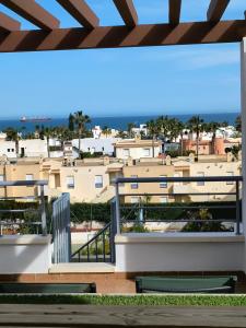 a view from the balcony of a building at vera playa atico balcón al mediterráneo in Vera
