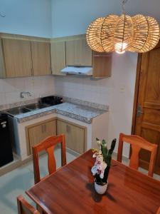 Kuchyň nebo kuchyňský kout v ubytování Hotel Karanda´y