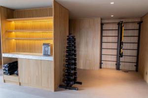 Fitness centrum a/nebo fitness zařízení v ubytování Skyline Moinhos de Vento