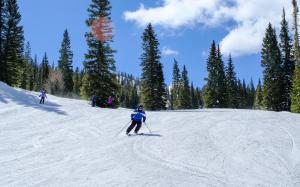 un groupe de personnes skier sur une piste enneigée dans l'établissement Frey Gulch 58 by SummitCove Lodging, à Keystone 76 autres photos