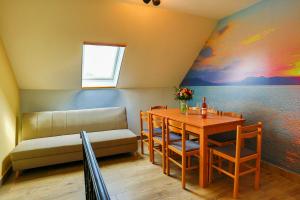 Χώρος καθιστικού στο Strandi Apartmanok- Magyar Tenger