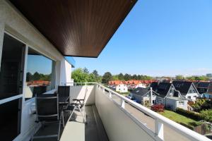 En balkon eller terrasse på Weitblick