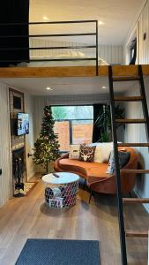 Χώρος καθιστικού στο Loft Black Sapanca