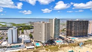 Общий вид на город Оушен-Сити или вид на город из дома для отпуска