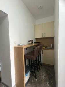 Kuchyň nebo kuchyňský kout v ubytování Apartmani kod Lazarice Šid
