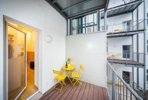 Balkón nebo terasa v ubytování Jimmys Apartments XXL
