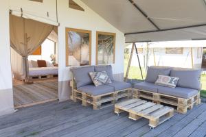 Χώρος καθιστικού στο TinyParks Eiland Tiengemeten