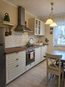 Η κουζίνα ή μικρή κουζίνα στο Beach Apartments Lovran