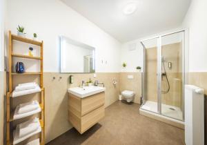 Koupelna v ubytování Jimmys Apartments XXL
