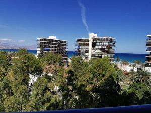a view of tall buildings and the ocean at PRIMERA LINEA de PLAYA SAN JUAN en ALICANTE in Benimagrell
