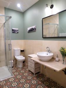 Koupelna v ubytování Apartamentos Minas de Silvarosa
