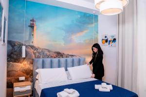 Four Points Suites客房内的一张或多张床位