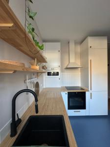 Kuchnia lub aneks kuchenny w obiekcie Apartament w kamienicy Gdynia