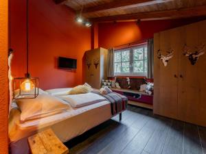 Postel nebo postele na pokoji v ubytování Chalet Schneelöwe XL
