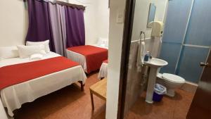 Koupelna v ubytování Hotel Marjenny