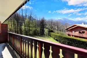 a balcony with a view of the mountains at Résidence Les Houches Villages - Houches Village B23 MAE-6424 in Les Houches