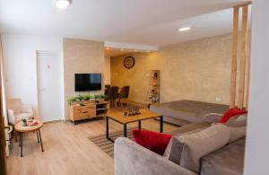 Televiisor ja/või meelelahutuskeskus majutusasutuses Apartman Jež