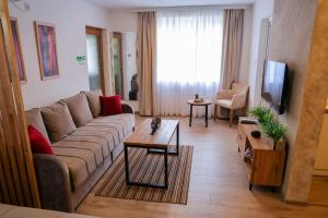 Televiisor ja/või meelelahutuskeskus majutusasutuses Apartman Jež