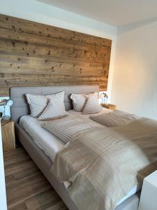 Postel nebo postele na pokoji v ubytování Ferienapartment Fuchsfarm