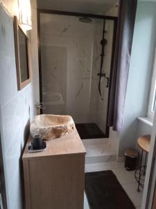 Koupelna v ubytování Domaine La Synchronicité - Gîte et Chambres d'Hôtes + 37 fotografií