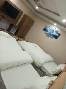 Un pat sau paturi într-o cameră la Hotel Dev Inn