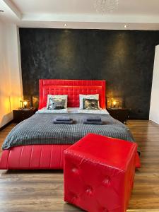 Posteľ alebo postele v izbe v ubytovaní Apartament Centrum Chmielna 73c